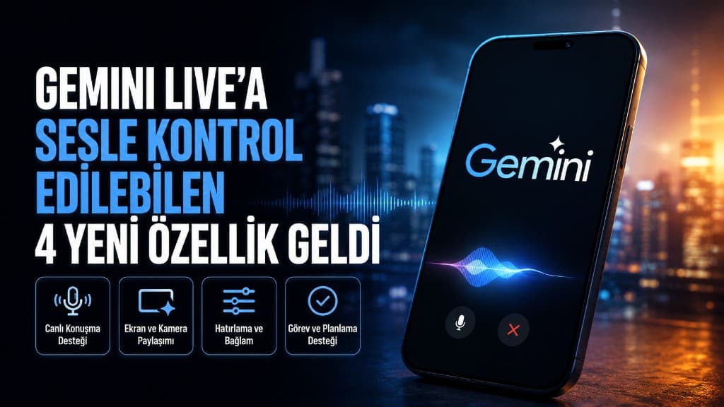 Google Gemini Live uygulamasında Spark, Daily Brief, Gmail ve Personal Intelligence özelliklerinin sesli komutlarla kullanılması
